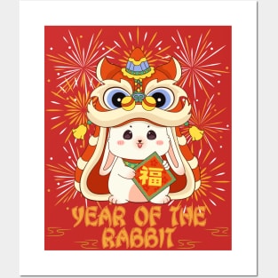 Year of the Rabbit Fireworks & Dragon Posters and Art